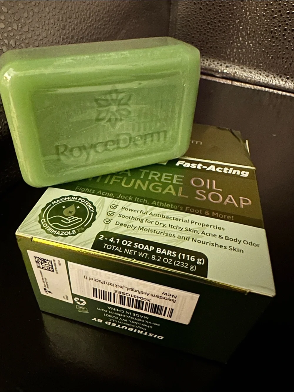 2 Tea Tree Oil Antifungal Soap Bar in Green